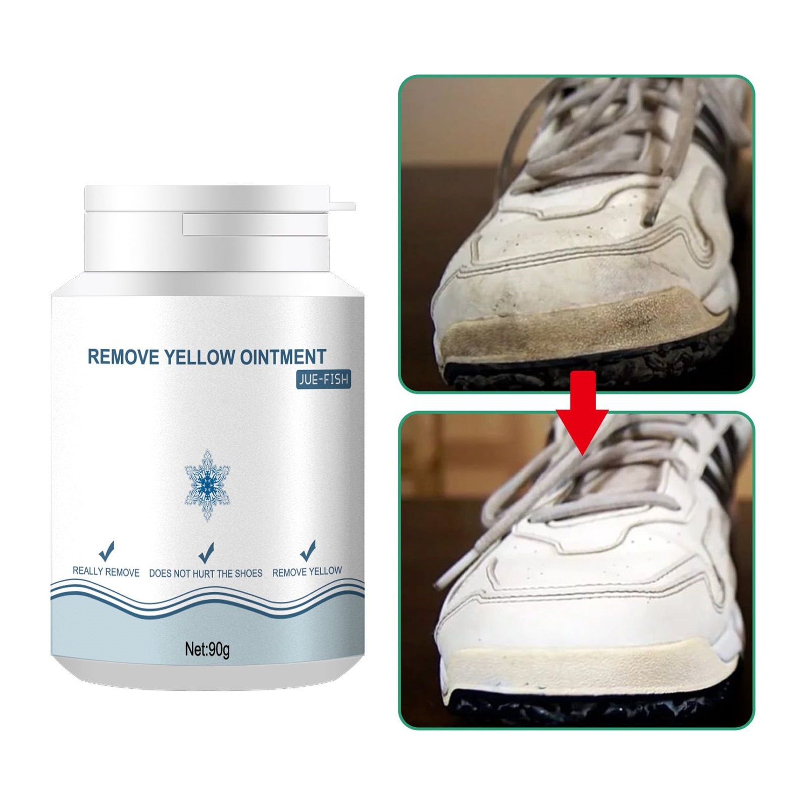 White Shoes Cleaner Remove Yellow Ointment Foam Cleaner Sneakers Decontamination Shoes Edge Cleaning White Shoe Stains Remover