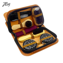 8 Pcs/Set Pro Shoes Care Kit Portable For Boots Sneakers Cleaning Set  Brush Shine Polishing Tool For Leather Shoes