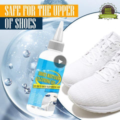 30/100ml White Shoes Stain Polish Cleaner Gel Sneaker Whiten Cleaning Dirt Remover Set With Brush Tape Cleansing Washing Tool