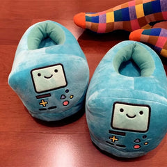 Women indoor Slippers Adventure Time Slippers Lovers Jake BMO Warm Woman Slippers Finn Plush Shoes Home House Slippers Children