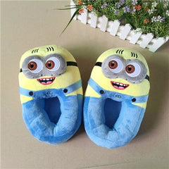 Hot Winter Home Slipper Man Despicable Me Minions Indoor Slippers Plush Stuffed Funny Slippers Flock Cosplay House Shoes