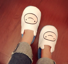 2020 Hot Women indoor Slippers Adventure Time Slippers Lovers Jake BMO Warm Woman Slippers Finn Plush Shoes Home House Slippers