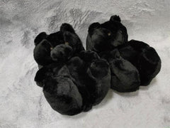 Women Home Indoor Soft anti-slip Faux Fur Cute Slippers Winter Warm Shoes Cartoon Plush Teddy Bear Slippers