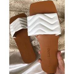Women Summer Slippers Peep Toe Solid Flat Ladies Slides Beach Shoes Zapatos Mujer Comfortable Fashion Female Slides Footwear
